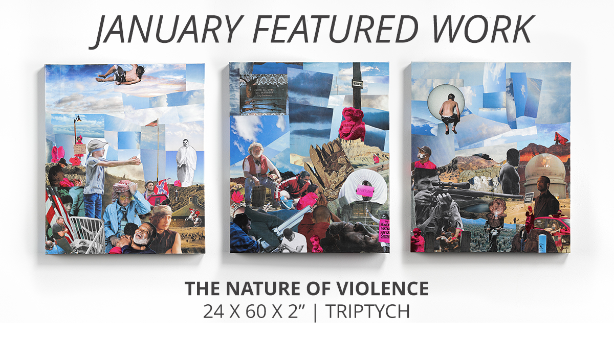 THE NATURE OF VIOLENCE //
24” x 60” x 2” | triptych